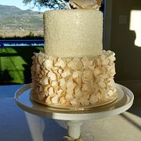 Blush Peony & Hydrangea Birthday Cake