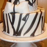A ZEBRA THEMED BIRTHDAY CAKE