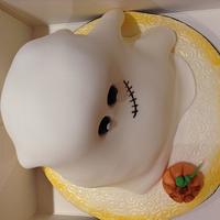 Ghostly Chocolate Haloween Cake