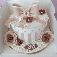 30th Birthday Gift Box Cake