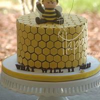 What will it bee? Baby shower cake