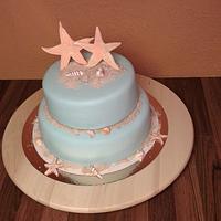 Summer at The Beach inspired cake