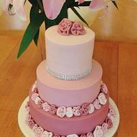 Pink and girly birthday cake
