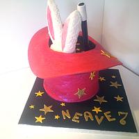Pink Sparkly Magicians Hat Cake