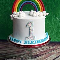Jack - Rainbow Birthday Cake and Cloud Cupcakes