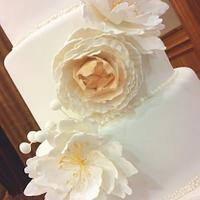 Simply Elegant White Wedding Cake