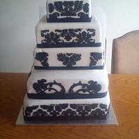 my first ever 5 tier cake