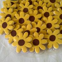 Sun Flower Birthday Cookies