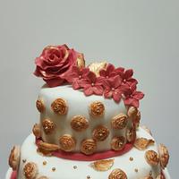 Flower rose cake 