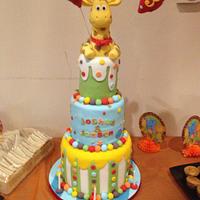 giraffe party cake