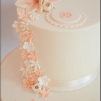 Pretty Floral Anniversary Cake
