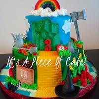 Wizard of Oz Cake Buttercream Icing, Fondant Accents