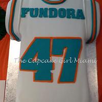 Miami Dolphins Football Jersey cake