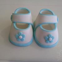 Zapatos de bebe en fondant