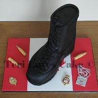 Military Boot Cake