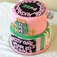 AKA Sorority Birthday Cake
