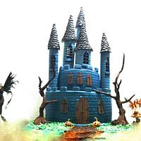 Halloween Castle Cake.
