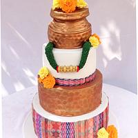 Nepali theme wedding cake 