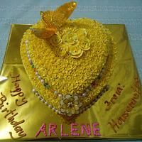 Golden Heart Cake