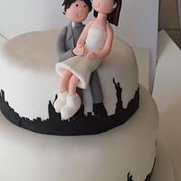 New York theme Wedding cake