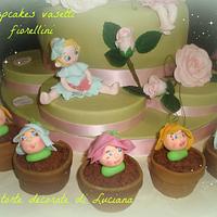 garden fairies cake & sweet table