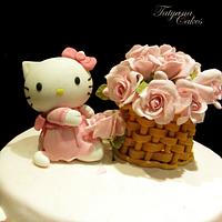 Hello Kitty and flower