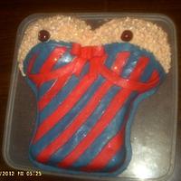 A naughty bustier cake for my dad's birthday