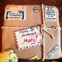 Parcel birthday cake