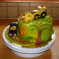 Children's cake for a baby boy
