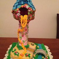 Tangled Tower Cake