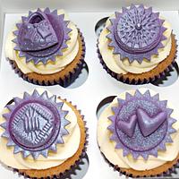 Purple theme cupcakes