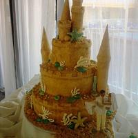 Sandcastle Wedding Cake