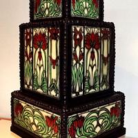 Art Deco, Tiffany Style Stain Glass Cake