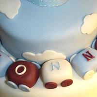 Topsy Turvy Plane and Train Cake