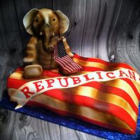 GOP Republican party cake