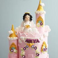 Angel castle birthday cake