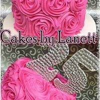 Bling Rosette Cake