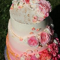 ombre wedding cake : 