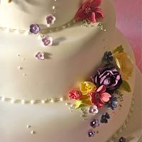 Cottage Garden wedding cake