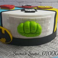 Superheroes cake 