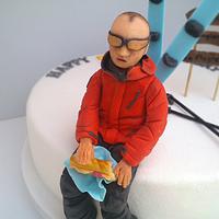Neil's 50th birthday ski cake.