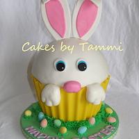 Easter Bunny Giant Cupcake