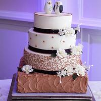 Chocolate & almond wedding cake