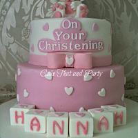Cute bunny christening cake 