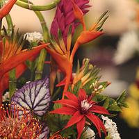 Fireworks in Sugarflowers- 1st place gold Cake International