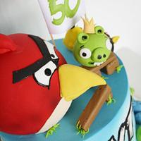 Angry Birds 50th Birthday Cake