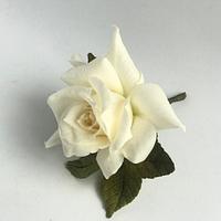 white rose flower paste