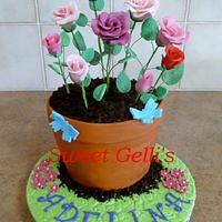 Potted Roses Cake