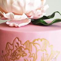 Pink Peony Cake