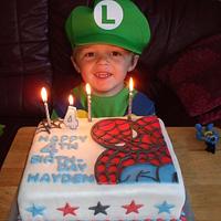 Spiderman Birthday Cake 